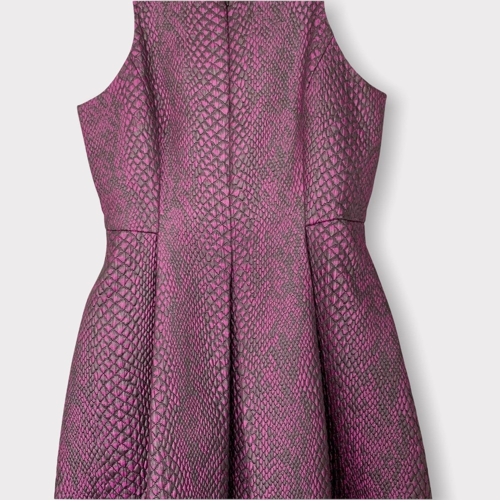 Tibi Cobra Jacquard Sleeveless Dress in Purple Size 0 - Picture 5 of 13